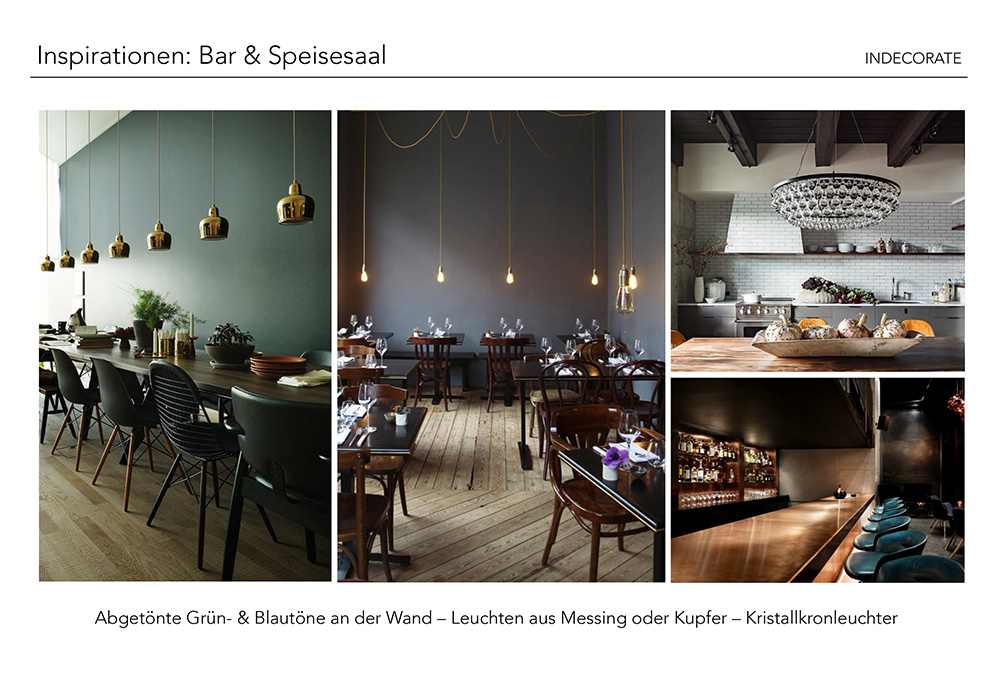 INDECORATE Design Challenge: Dinieren mit Stil in Berlin / Interior Design für ein Restaurant - Inspiration