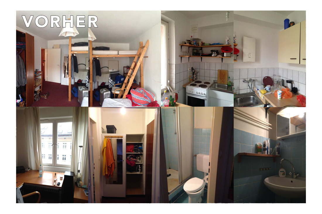 INDECORATE Make-over: Monochrome Ein-Zimmer-Wohnung mit Küche in Marsala - VORHER